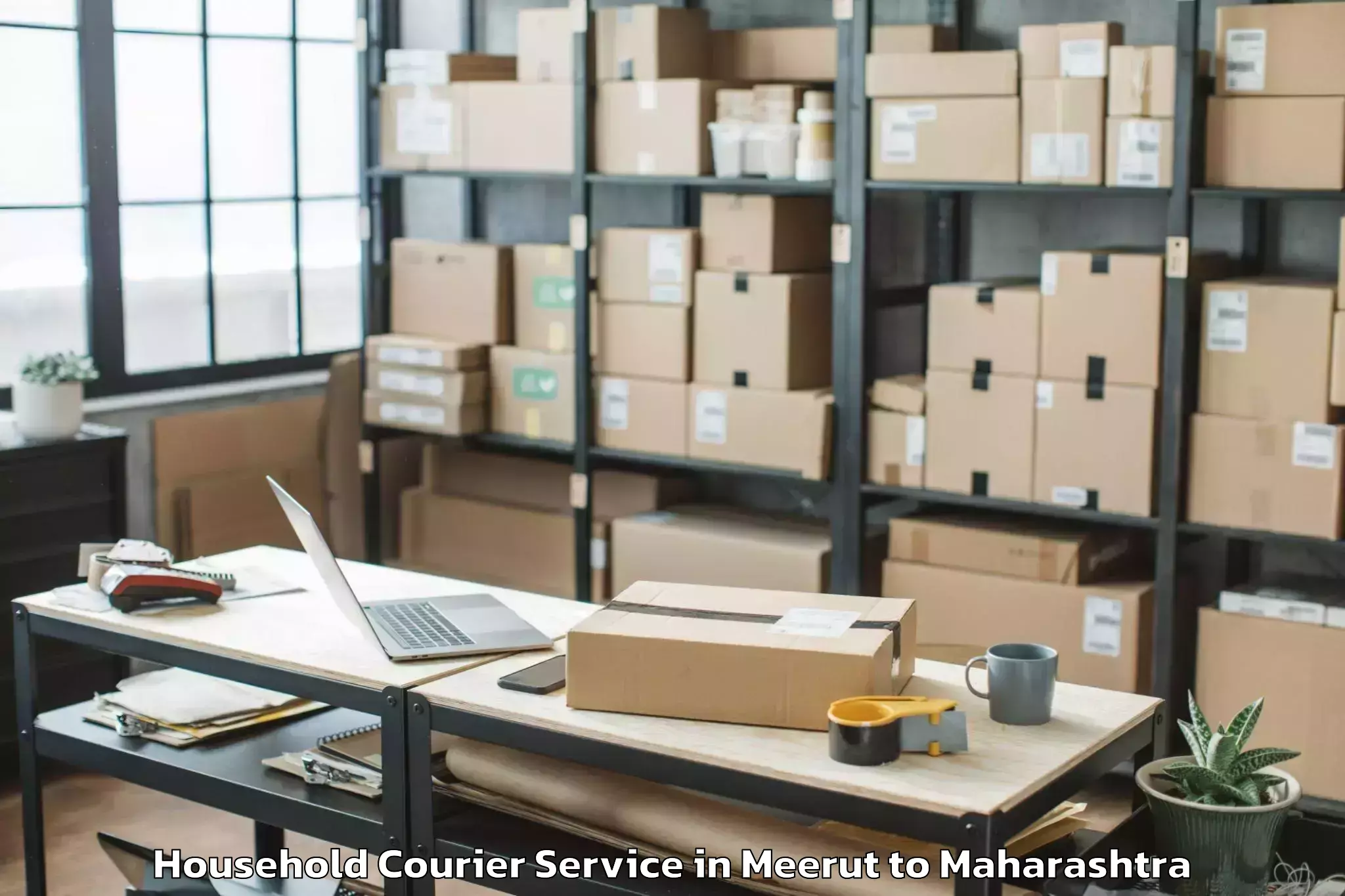 Easy Meerut to Murgud Household Courier Booking